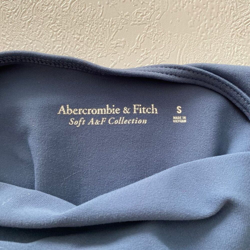 Abercrombie & Fitch Soft A&F Collection Bodysuit Women’s Small Blue Scoop Neck - Picture 3 of 6
